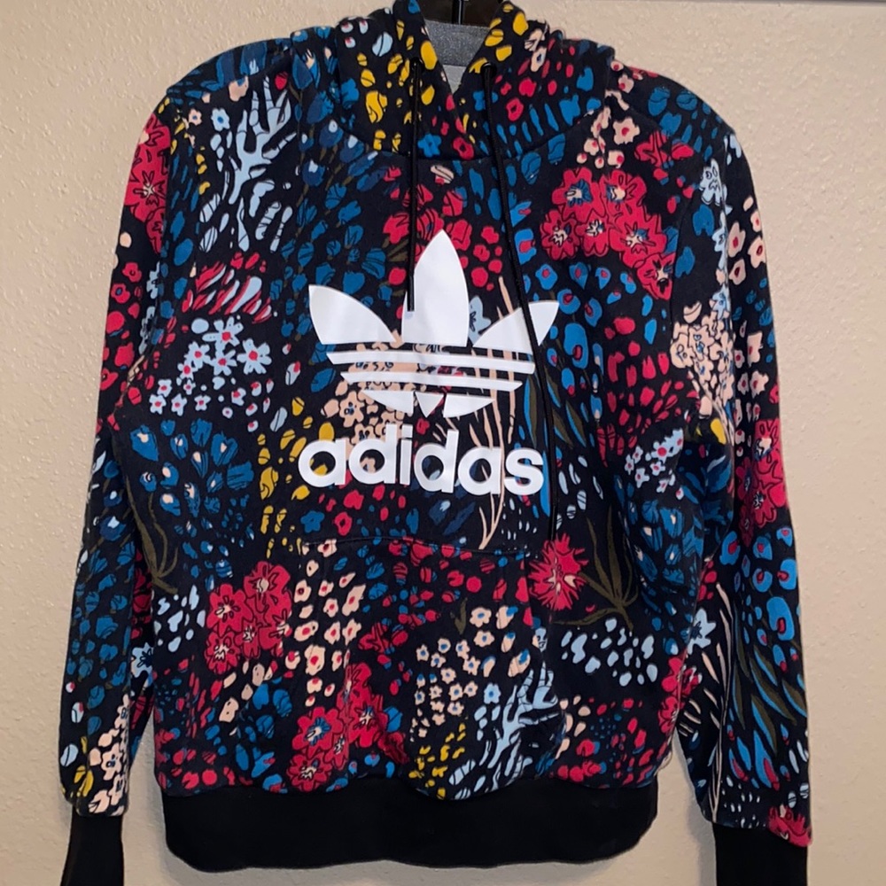 Adidas Trefoil Originals Floral Hoodie size M